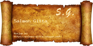 Salmen Gitta névjegykártya
